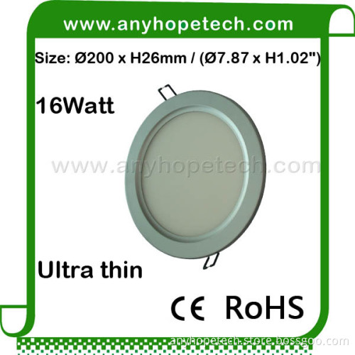 Ultra-Thin DC24V round 16W led recessed ceiling light